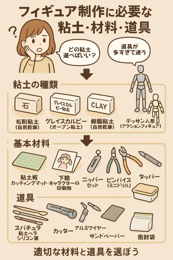 フィギュア作りに必要な材料・道具